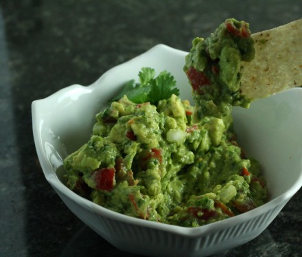 Dipping a chip into guacamole