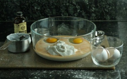 Wet Ingredients for Banana Pancakes