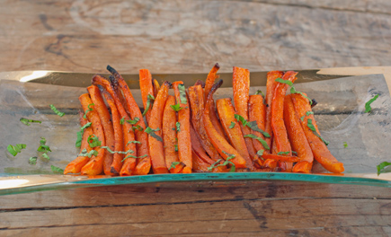 roasted pomegranate molasses carrots