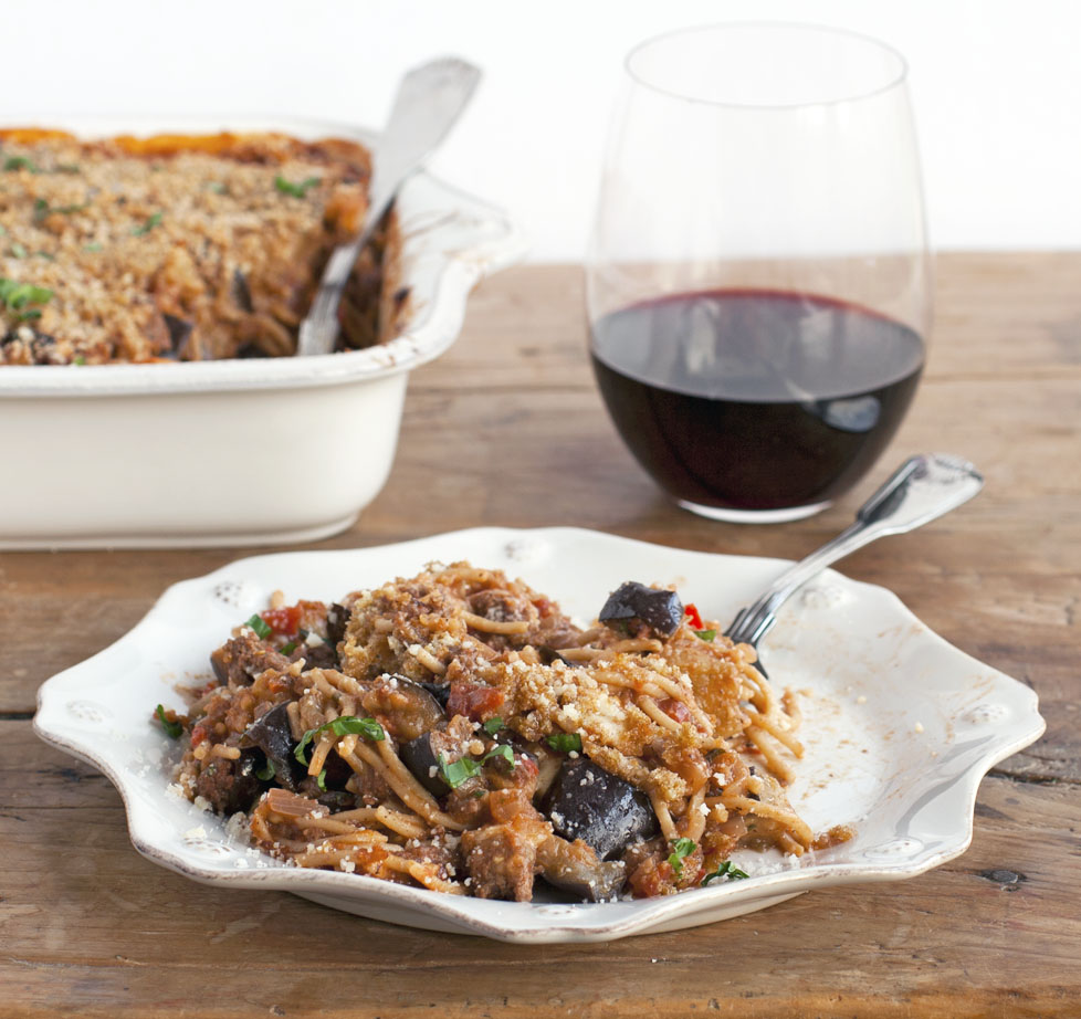 Spicy Eggplant Spaghetti Bake | Plum Pie