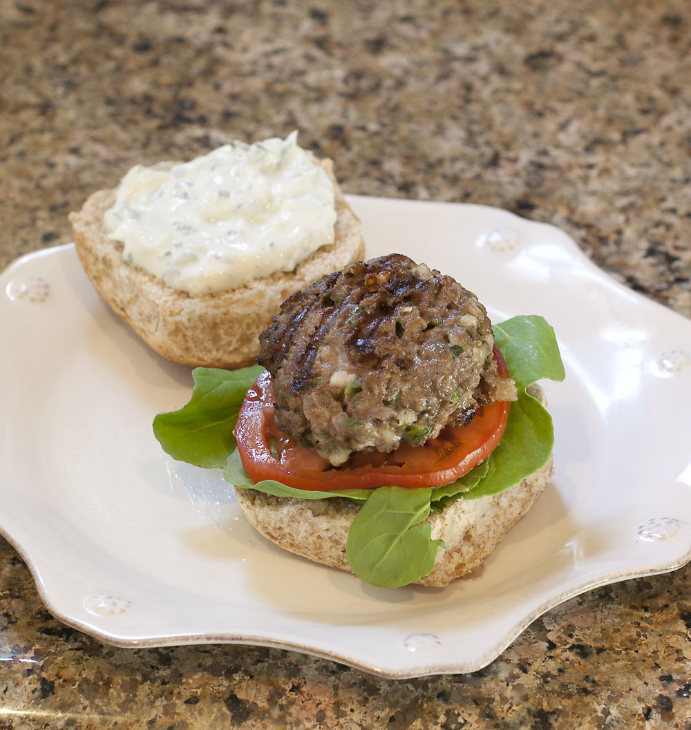 Greek Lamb + Feta Burgers and Easy Tzatziki | Plum Pie