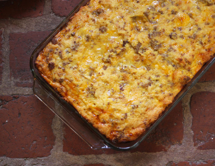 Biscuit, Sausage, Apple, and Cheese Breakfast Casserole | Plum Pie