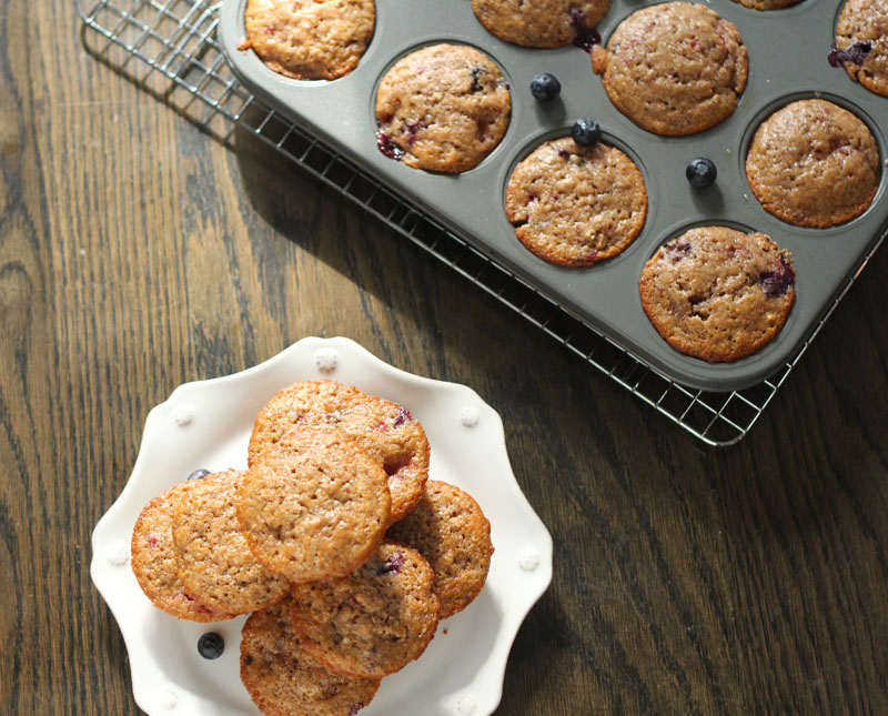 Strawberry, Blueberry, Blackberry, and Raspberry Yogurt Muffins